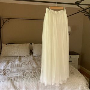White Tulle maxi skirt
